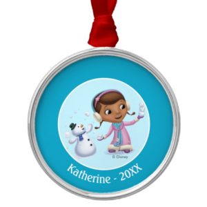 Doc McStuffins | Doc And Chilly Playing In  Snow Metal Ornament