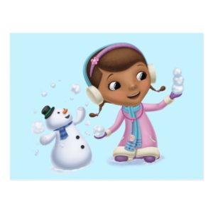 Doc McStuffins | Doc And Chilly Playing In  Snow Postcard
