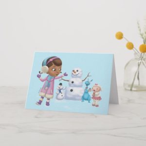 Doc McStuffins | Doc McStuffins Playing In Snow Holiday Card