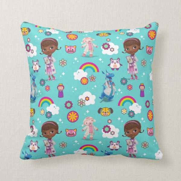 Doc McStuffins | The Care Team Pattern Throw Pillow