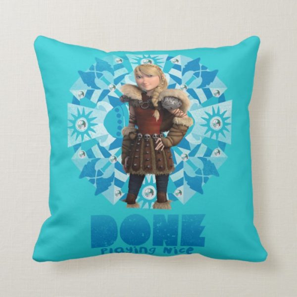 Done Playing Nice - Pink Throw Pillow
