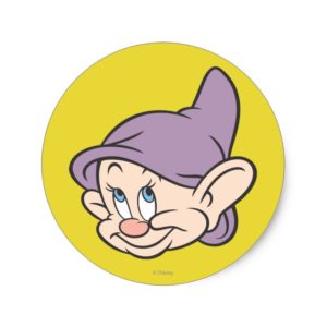 Dopey 2 classic round sticker