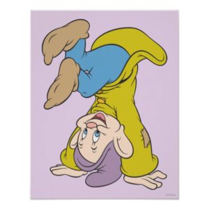 Dopey Doing a Head Stand Poster