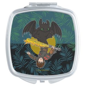 "Dragon Rider" Toothless & Hiccup Duo Graphic Compact Mirror
