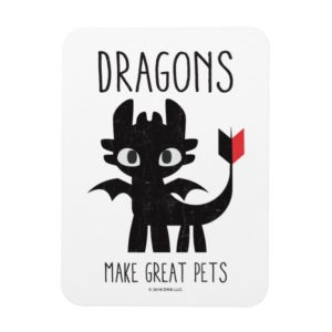 "Dragons Make Great Pets" Toothless Graphic Magnet
