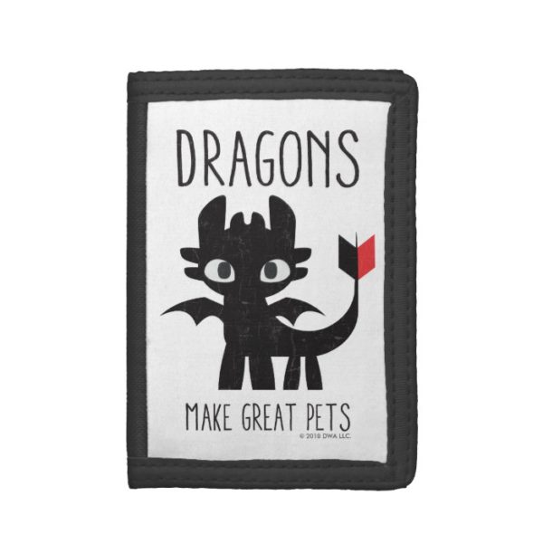 "Dragons Make Great Pets" Toothless Graphic Trifold Wallet