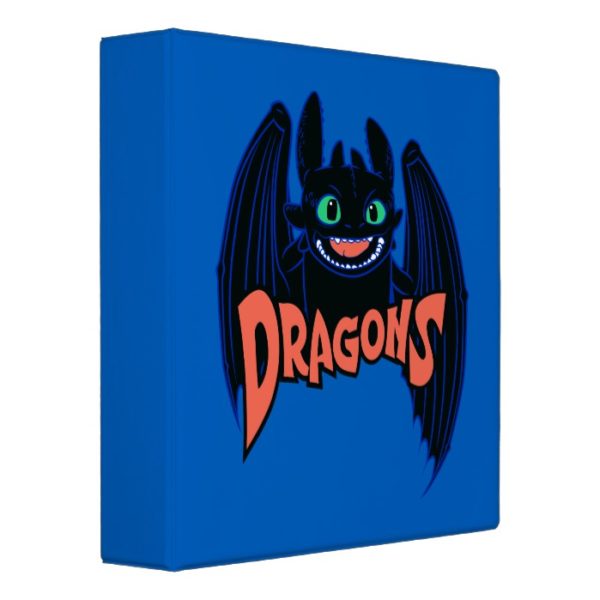 "Dragons" Toothless Wings Graphic 3 Ring Binder