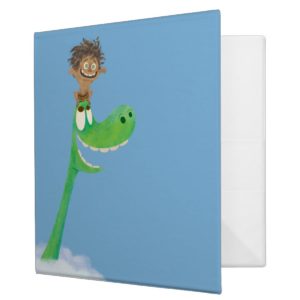Drawing of Spot And Arlo In Clouds 3 Ring Binder