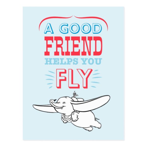 Dumbo | A Good Friend Helps You Fly Postcard