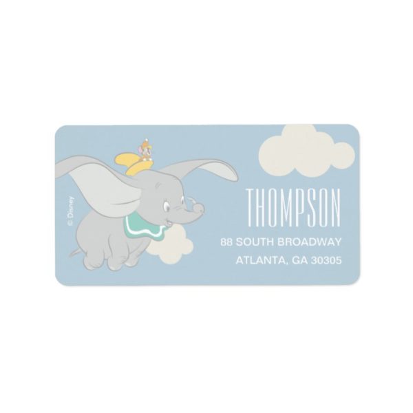 Dumbo | Boy Baby Shower Label