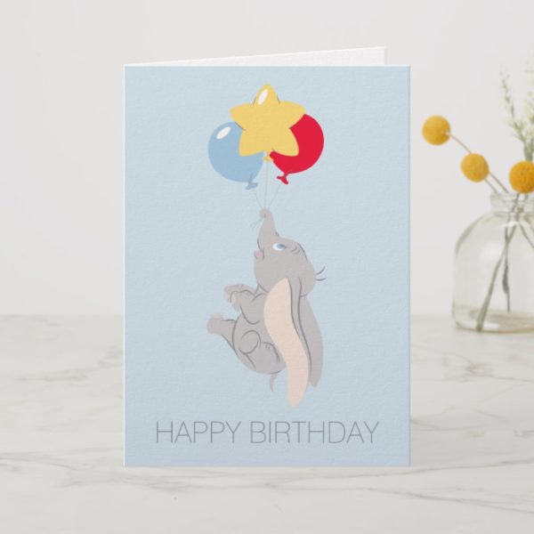 Dumbo & Colorful Balloons | Happy Birthday Card