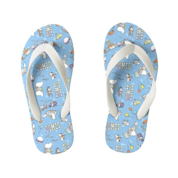 Dumbo | Fun Little Blue Pattern Kid's Flip Flops