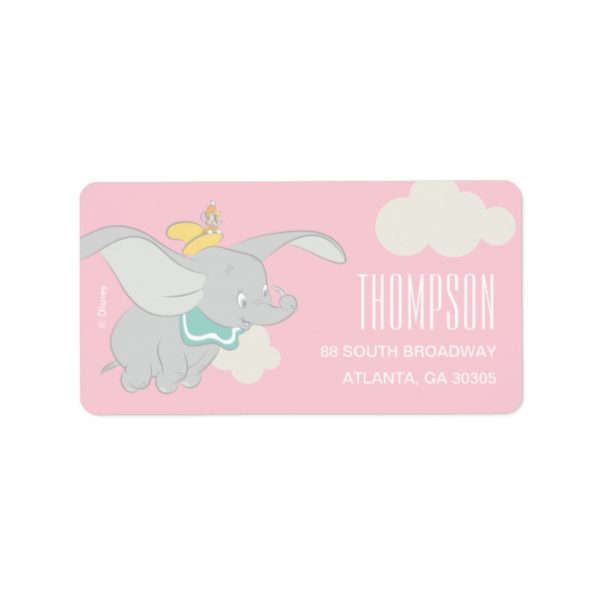 Dumbo | Girl Baby Shower Label
