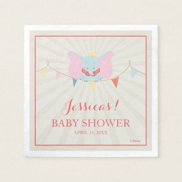 Dumbo | Girl Baby Shower Napkin