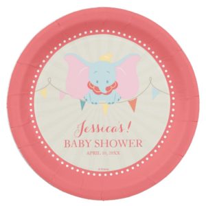 Dumbo | Girl Baby Shower Paper Plate