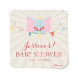 Dumbo | Girl Baby Shower Square Sticker