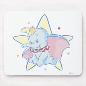 Dumbo sitting star background mouse pad