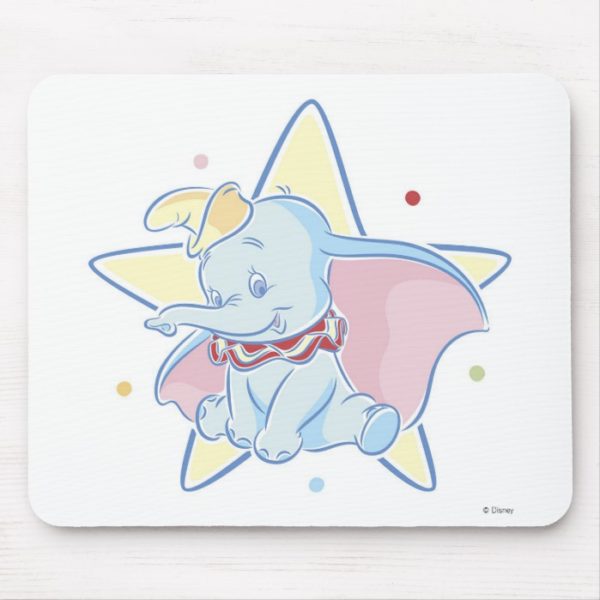Dumbo sitting star background mouse pad