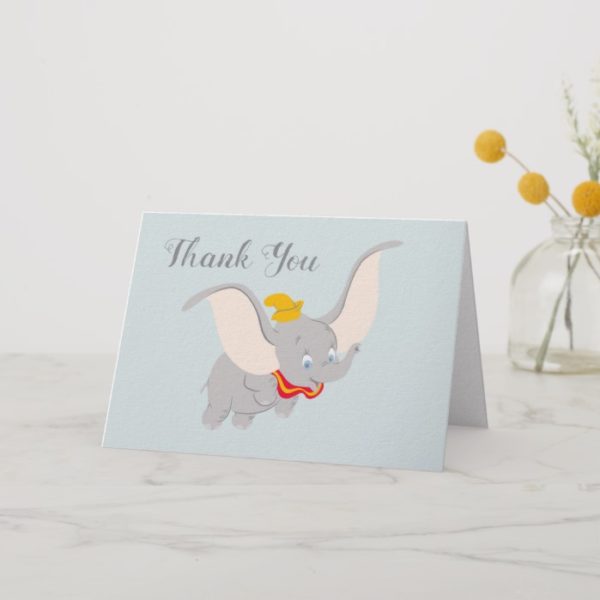 Dumbo Soaring Through the Sky | Thank You Card