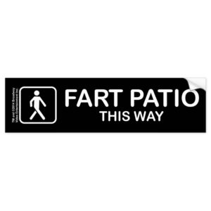 Fart Patio- Vegan Dining Bumper Sticker