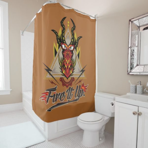 "Fire It Up" Hookfang Tribal Emblem Shower Curtain