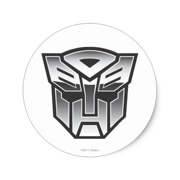 G1 Autobot Shield BW Classic Round Sticker