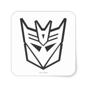G1 Decepticon Shield Line Square Sticker