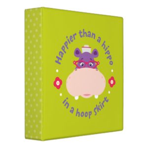 Hallie -Happier Than a Hippo in a Hoop Skirt 3 Ring Binder