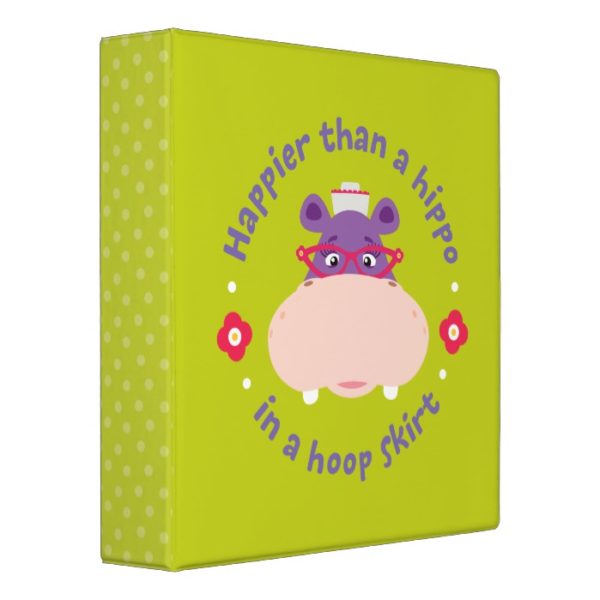 Hallie -Happier Than a Hippo in a Hoop Skirt 3 Ring Binder