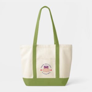 Hallie - Happier Than a Hippo in a Hoop Skirt Tote Bag