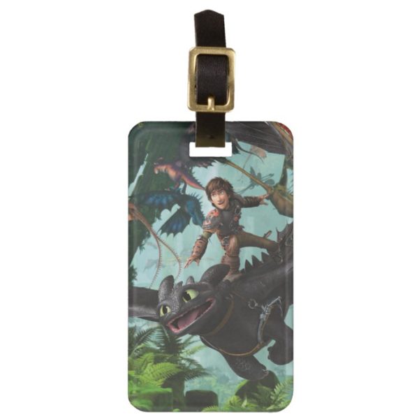Hiccup Riding Toothless "Dragon Rider" Scene Bag Tag