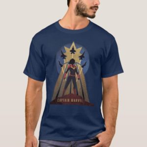 Captain Marvel | Art Deco Airforce Graphic T-Shirt