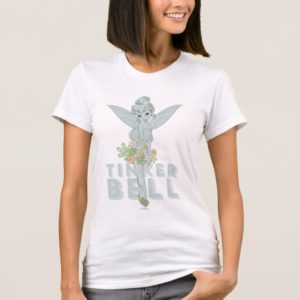 Tinker Bell Sketch With Jewel Flowers T-Shirt