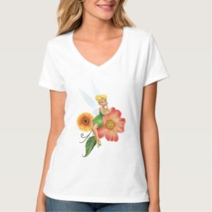 Tinker Bell Resting on Flowers T-Shirt