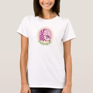 Alice in Wonderland Cheshire Cat grinning flowers T-Shirt