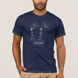 Cacao! Navy Blue Basic American T-Shirt