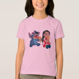 Lilo & Stitch's Lilo and Stitch Eating Ice Cream T-Shirt