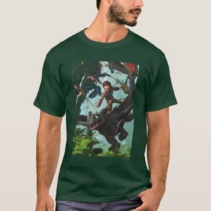 Hiccup Riding Toothless "Dragon Rider" Scene T-Shirt