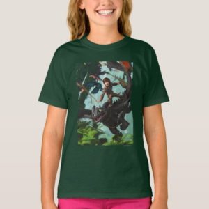 Hiccup Riding Toothless "Dragon Rider" Scene T-Shirt