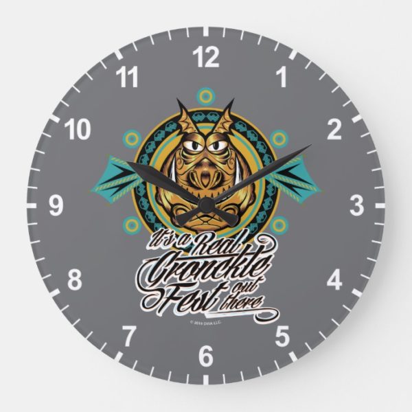 "It's a real Gronkle Fest out there" Tribal Emblem Large Clock