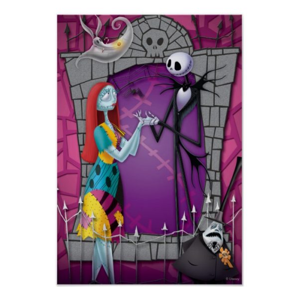 Jack and Sally Holding Hands Poster