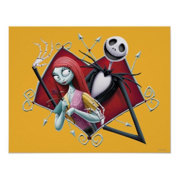 Jack and Sally in Heart Poster