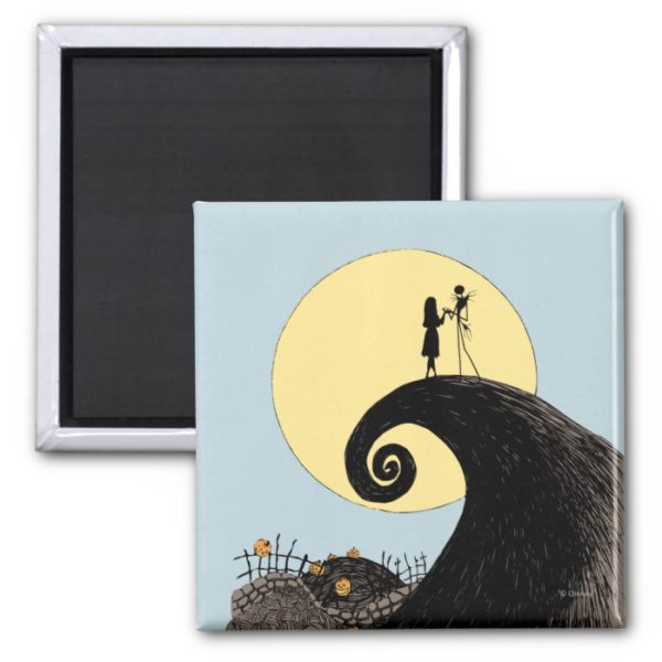 Jack and Sally | Moon Silhouette Magnet