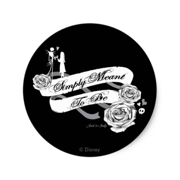 Jack and Sally - Simply Meant To Be Classic Round Sticker