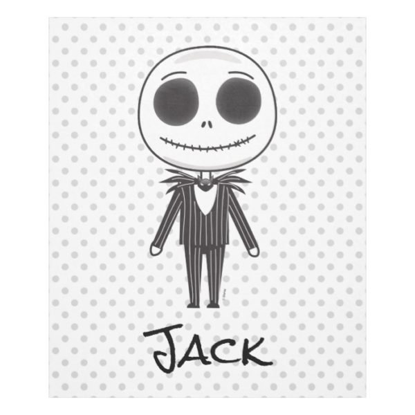 Jack Skellington Emoji Fleece Blanket