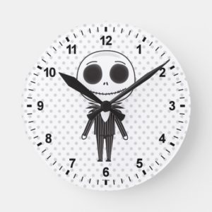 Jack Skellington Emoji Round Clock