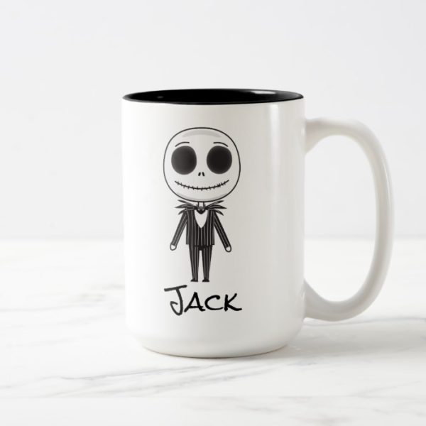 Jack Skellington Emoji Two-Tone Coffee Mug
