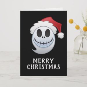 Jack Skellington Santa Emoji Holiday Card