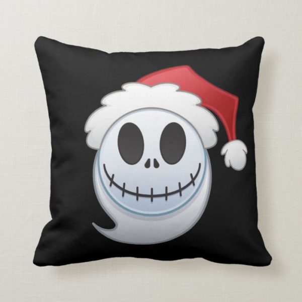 Jack Skellington Santa Emoji Throw Pillow