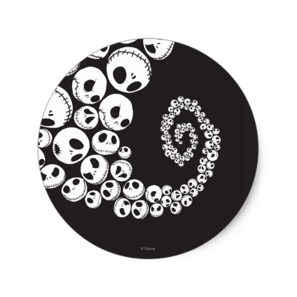 Jack Skellington | Skull Swirl Classic Round Sticker